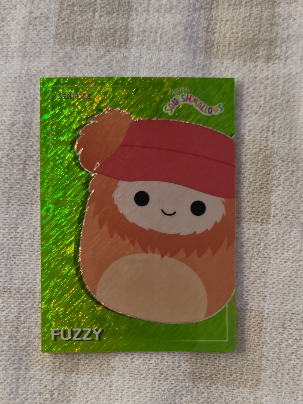 Panini Squishmallows Series 2 Fuzzy #38 Green Shimmer Prizm Serial Numbered19/85
